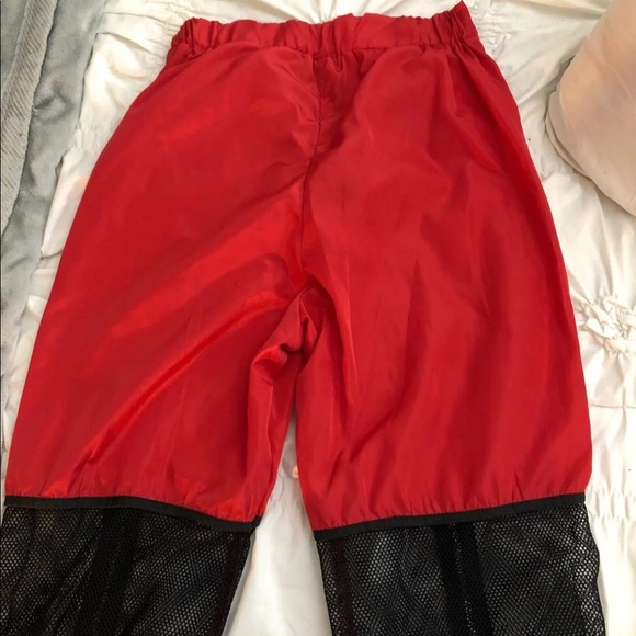 Black and red track pants with mesh - Picture 3 of 3